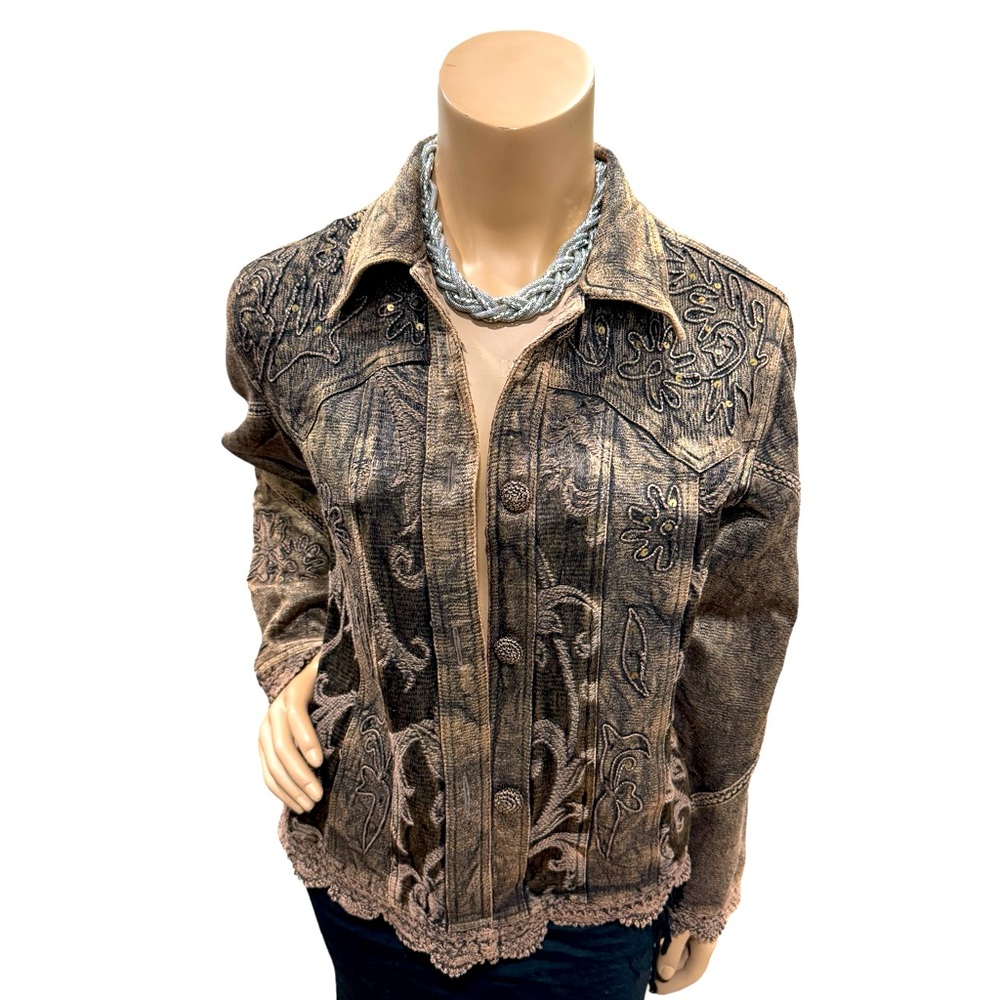 Vintage Flashback Embroidered Country Chic Jacket 💕✨🛍️🎆